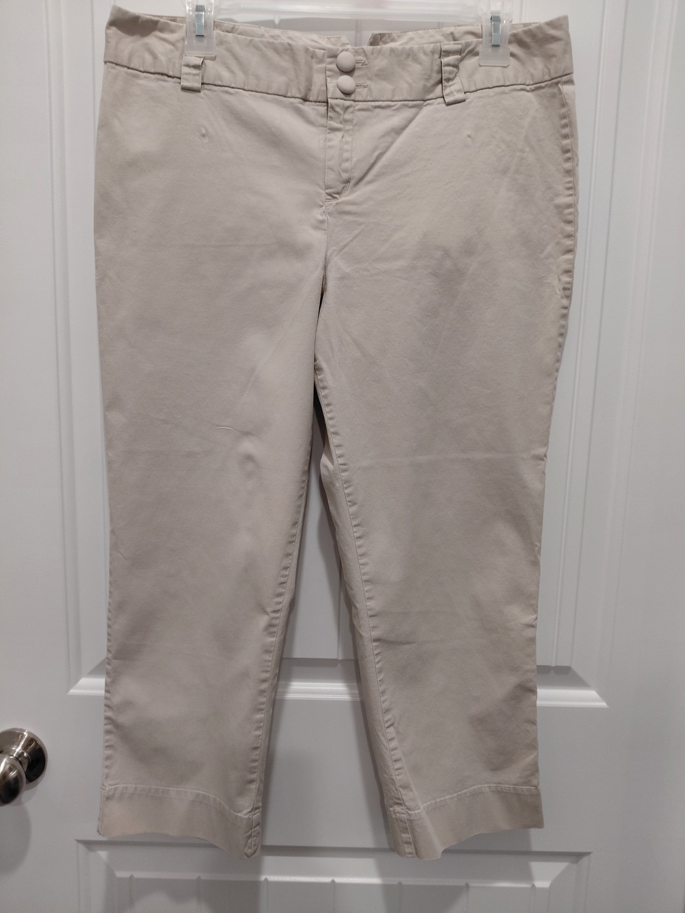 Mossimo Supply Co. Cream-Beige Cropped Ankle Pants